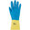 Chemikalienschutz-Handschuh Neopren, blau/gelb